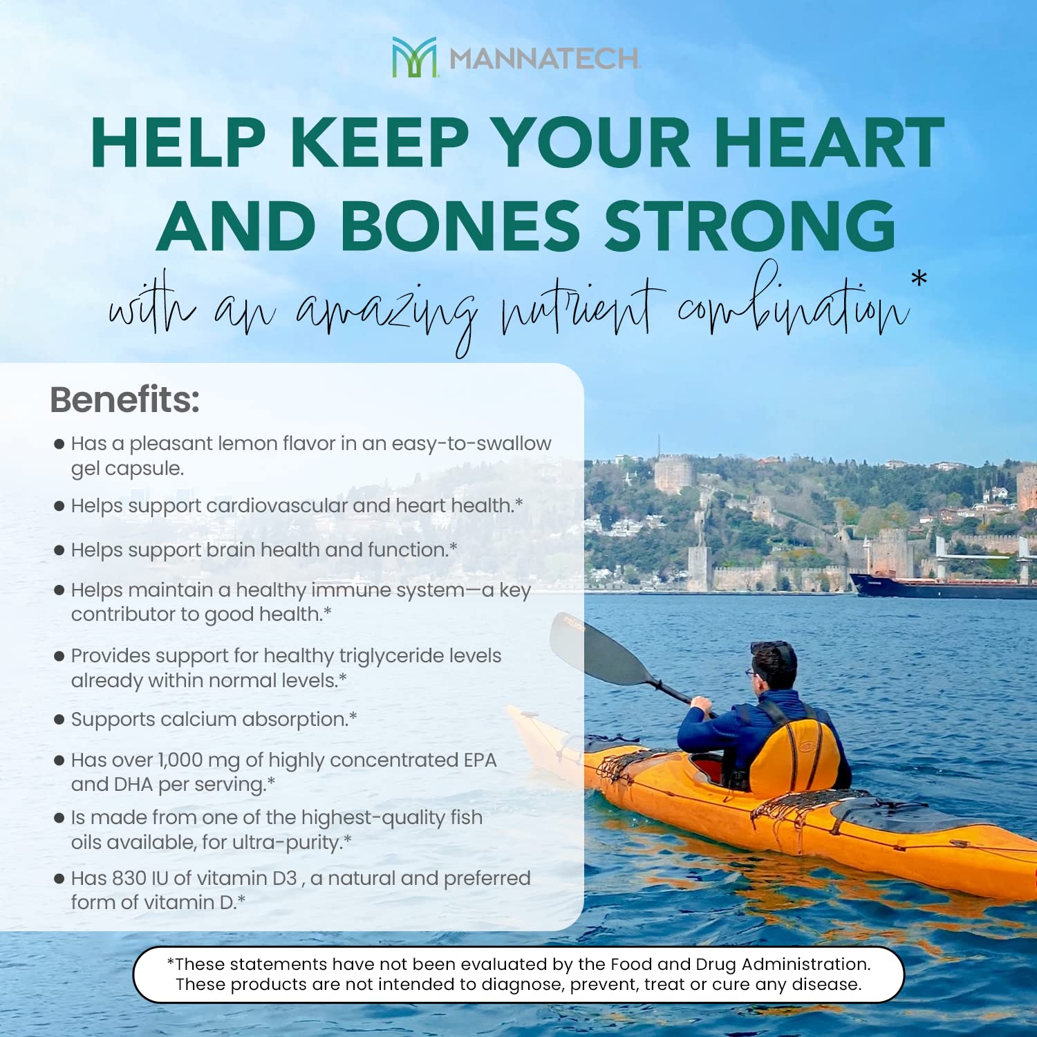 Amazon.com: Mannatech Omega-3 with Vitamin D3 for Bone, Heart
